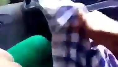 tamil big boobed aunty show her tits inside car