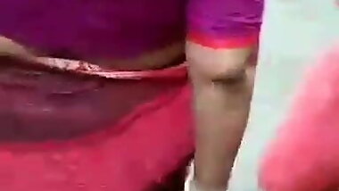 Sexy pink blouse saree indian bhabhi