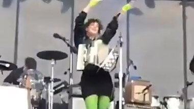 Hot Babe & Sexy Goddess Regine Chassagne Dancing On Stage