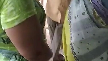Desi aunty big tits and hot figure in bank