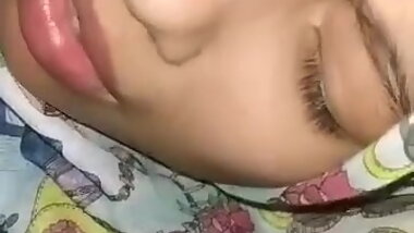 Asian Indian Muslim cute girl enjoying and moaning with BF