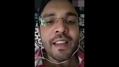 Indian glasses man jerk? off show
