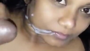 Desi Indian Girl lock down sex and eating cum at the end