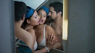 A desi busty flight attendant lovely fuck by passenger in cabin...