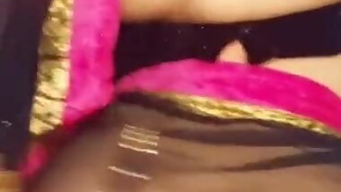 Desi Girl with transparent sharee