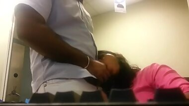 desi bank girl giving blowjob