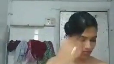 Indian Desi girl in bathroom