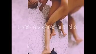 my wife urooj having fun with my office mates