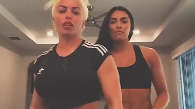 WWE - Mandy Rose and Sonya Deville, Fire and Desire dancing