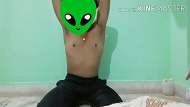 Indian boy masturbating solo