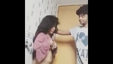 Sangita+ Rahul at bathroom