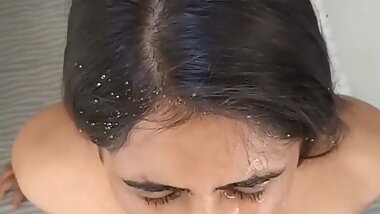 I am Enjoying Pissing Into My Desi Indian Slut Mouth-HD