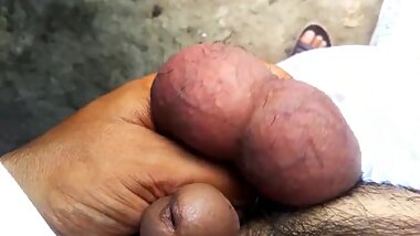 desi boy small dick big balls outdoor
