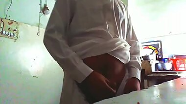 twink big balls hanging in kitchen