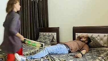 Belly punching by Indian wife