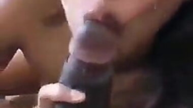 Indian Desi wife blow job to a big cock