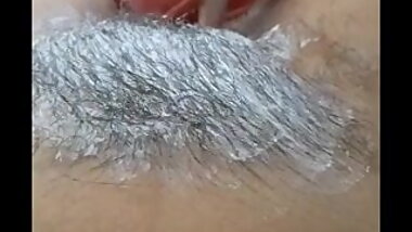 Removing wife&rsquo;s hair. Removing pussy hair by husband. Sexy wife