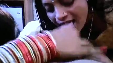 Desi two Indian girl and boss very lucky