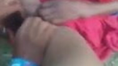 Village desi maid with young boy