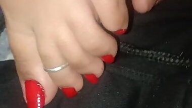 Indian wife footjob