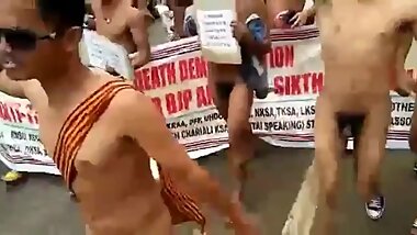 Boys from India naked protest part 1