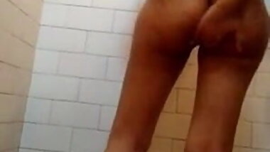 Cute Indian Girl Bathing and Fingering Selfie