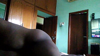 Indian wife riding on hubby 2